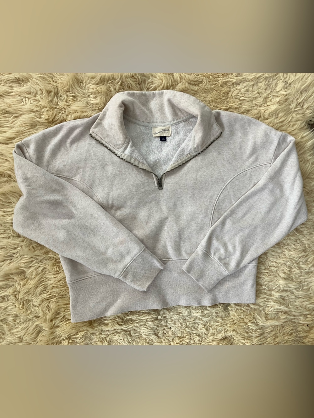 Universal Thread Half-Zip Pullover in Oatmeal
